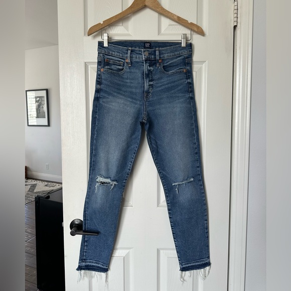 GAP Denim True Skinny Blue Jeans Size 28 Regular - Picture 2 of 10
